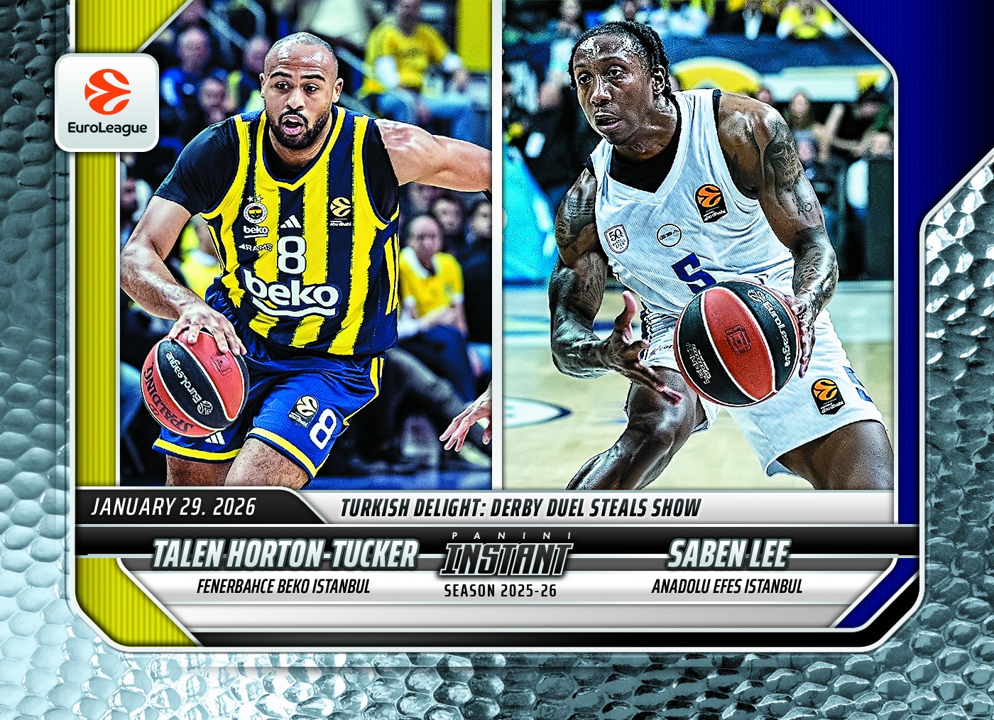 Talen Horton-Tucker/Saben Lee - 2025-26 Panini Instant EuroLeague #38 - Metallic /5