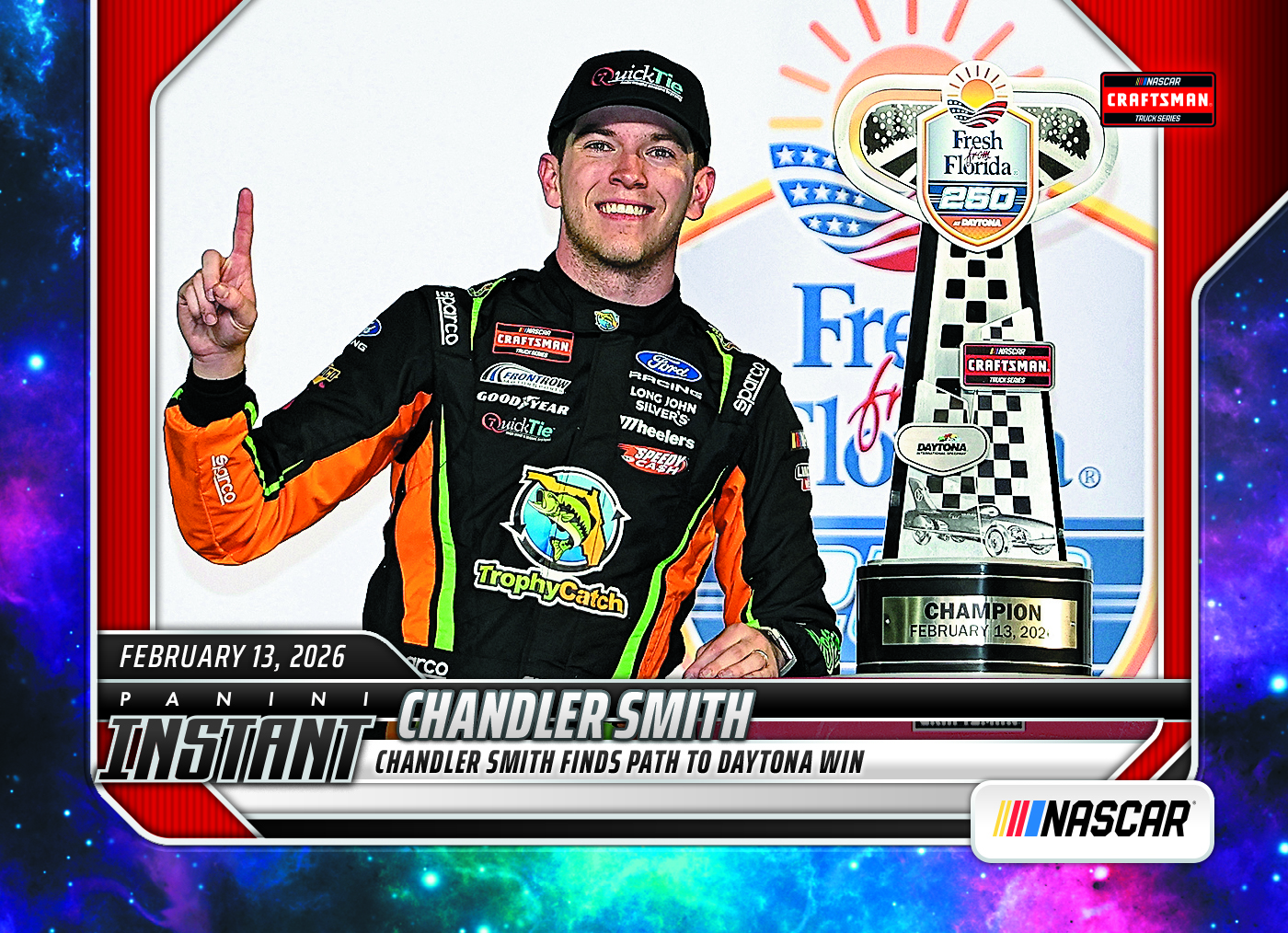 Chandler Smith - 2026 Panini Instant NASCAR #3 - Galaxy 1/1