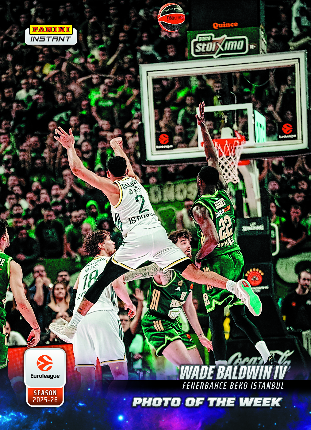 Wade Baldwin IV - 2025-26 Panini Instant EuroLeague Photo of the Week #21 - Galaxy 1/1