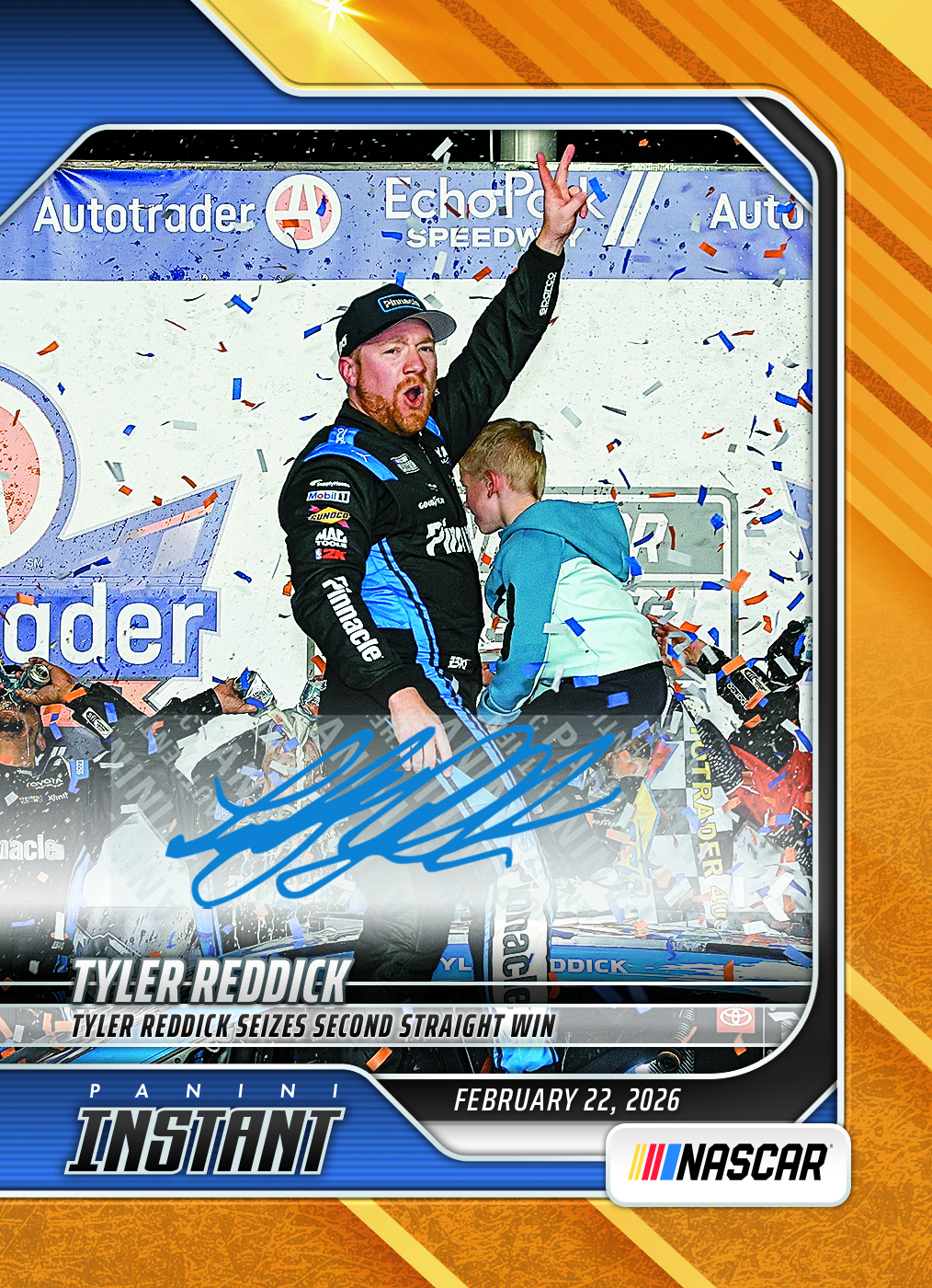Tyler Reddick - 2026 Panini Instant NASCAR #8 - Gold /10 Auto