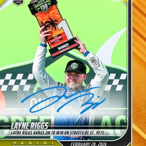 Layne Riggs - 2026 Panini Instant NASCAR #9 - Gold /10 Auto
