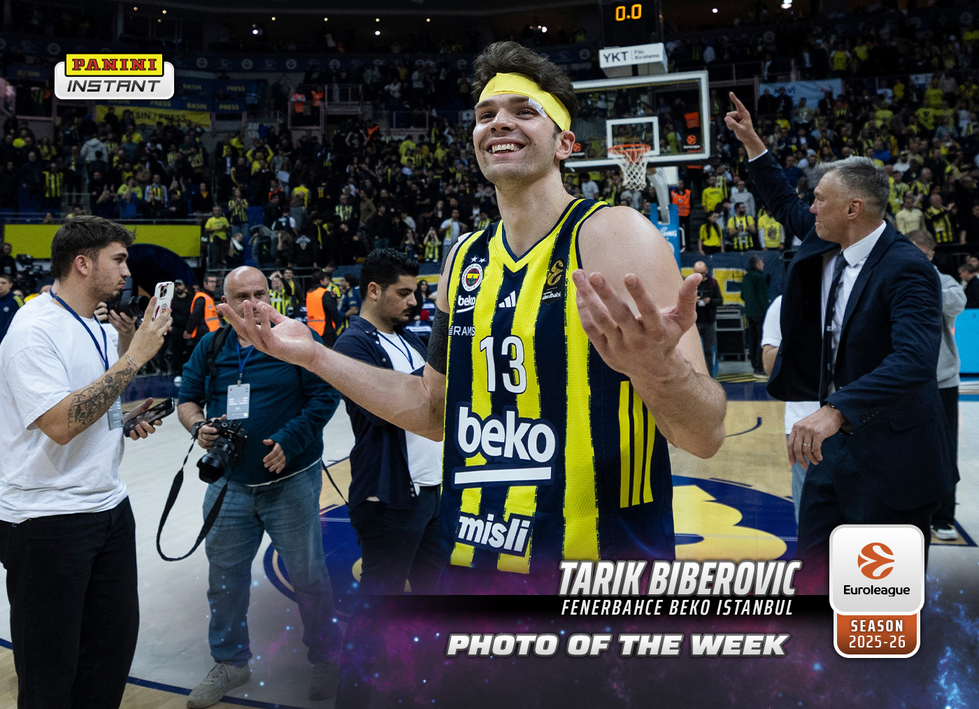 Tarik Biberovic - 2025-26 Panini Instant EuroLeague Photo of the Week #23 - Galaxy 1/1
