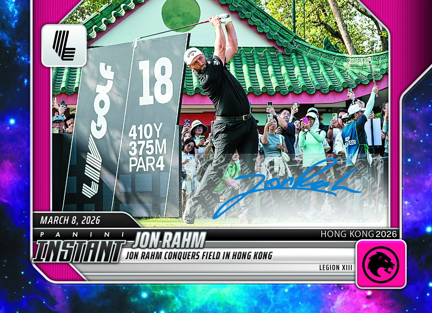Jon Rahm - 2026 Panini Instant LIV Golf #5 - Galaxy 1/1 Auto
