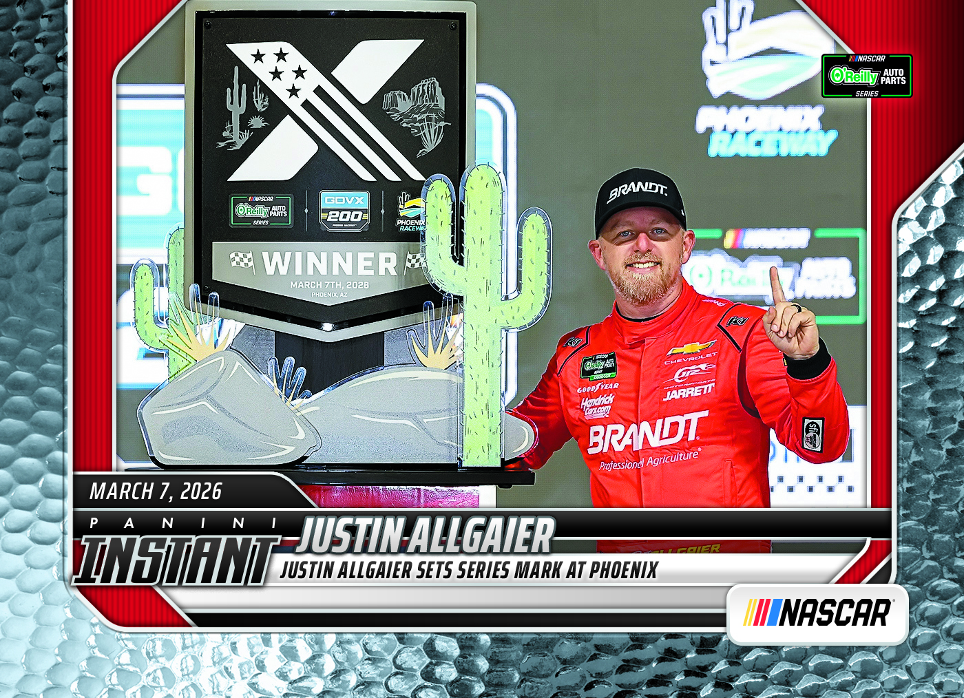 Justin Allgaier - 2026 Panini Instant NASCAR #13 - Metallic /5