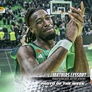 Mathias Lessort - 2025-26 Panini Instant EuroLeague Photo of the Week #24 - Metallic /5