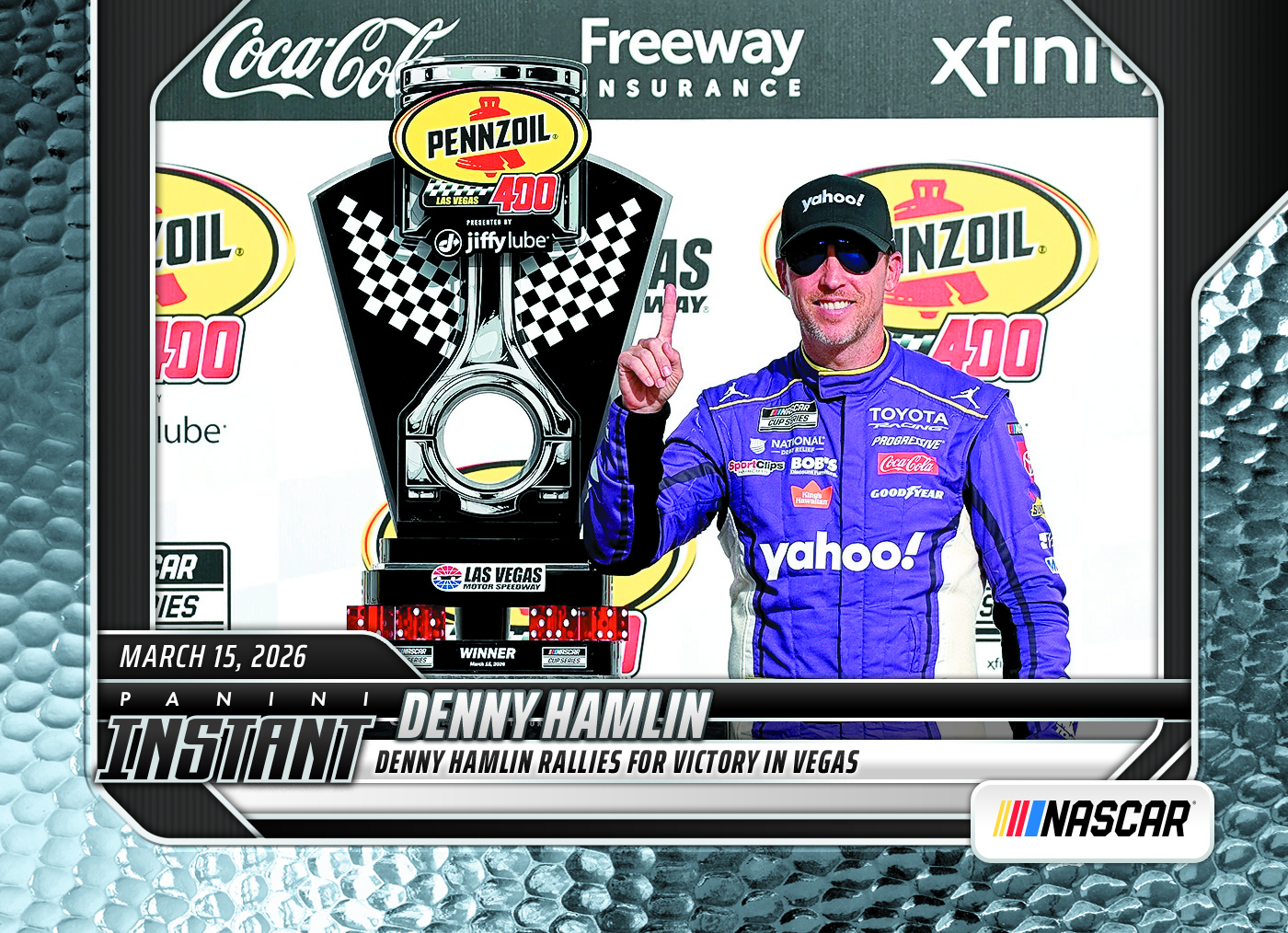 Denny Hamlin - 2026 Panini Instant NASCAR #15 - Metallic /5