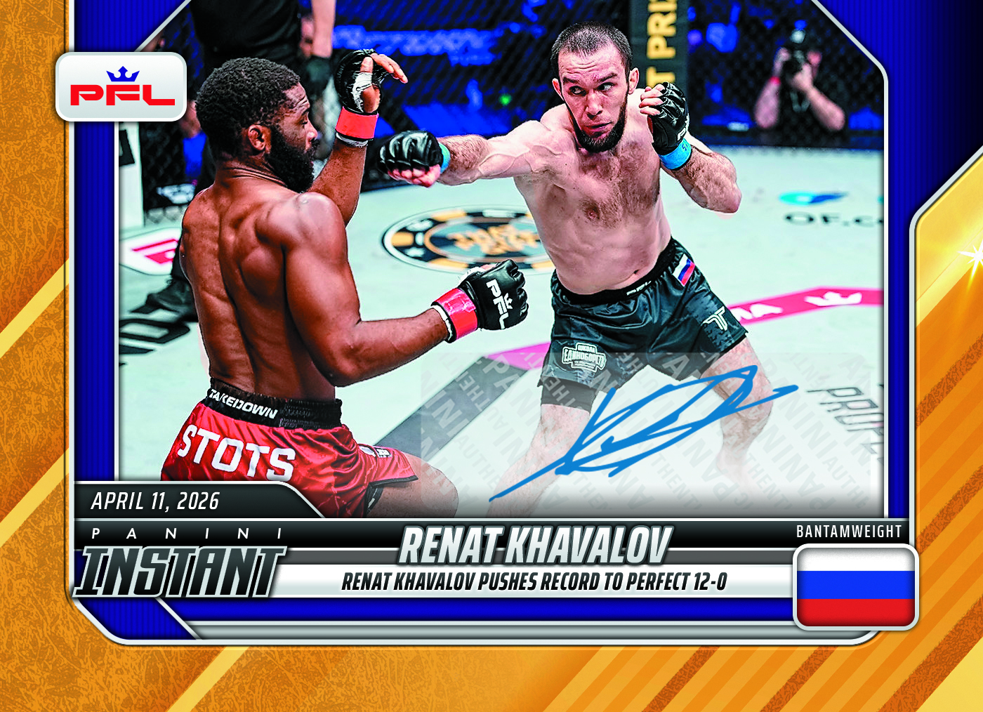 Renat Khavalov - 2026 Panini Instant PFL #13 - Gold /10 Auto