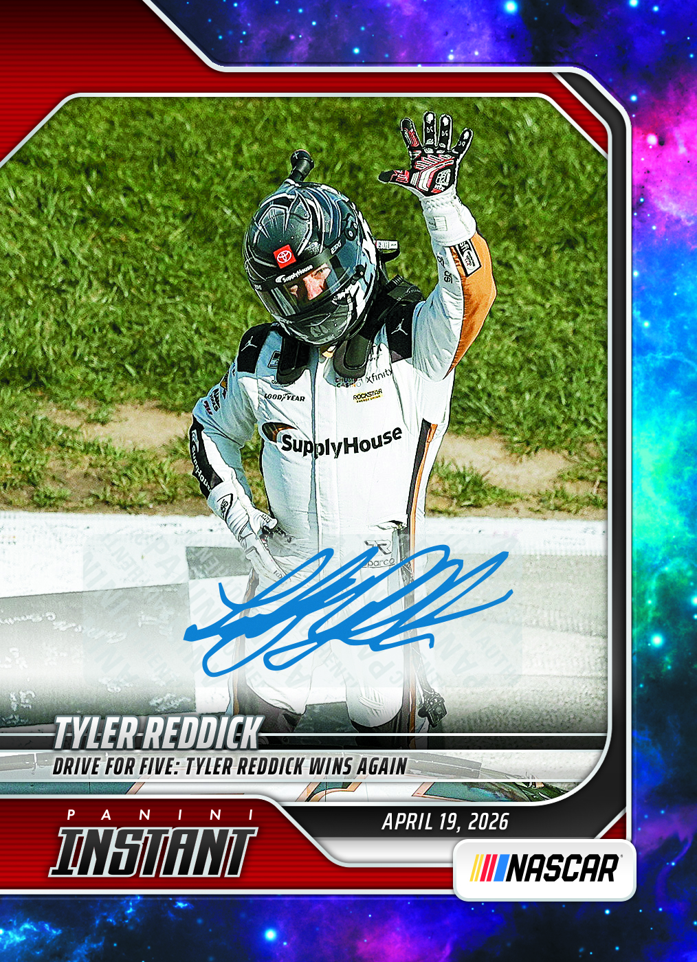 Tyler Reddick - 2026 Panini Instant NASCAR #29 - Galaxy 1/1 Auto