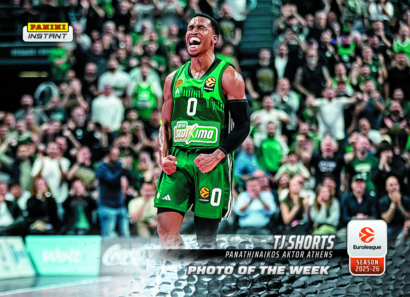 TJ Shorts - 2025-26 Panini Instant EuroLeague Photo of the Week #30 - Metallic /5