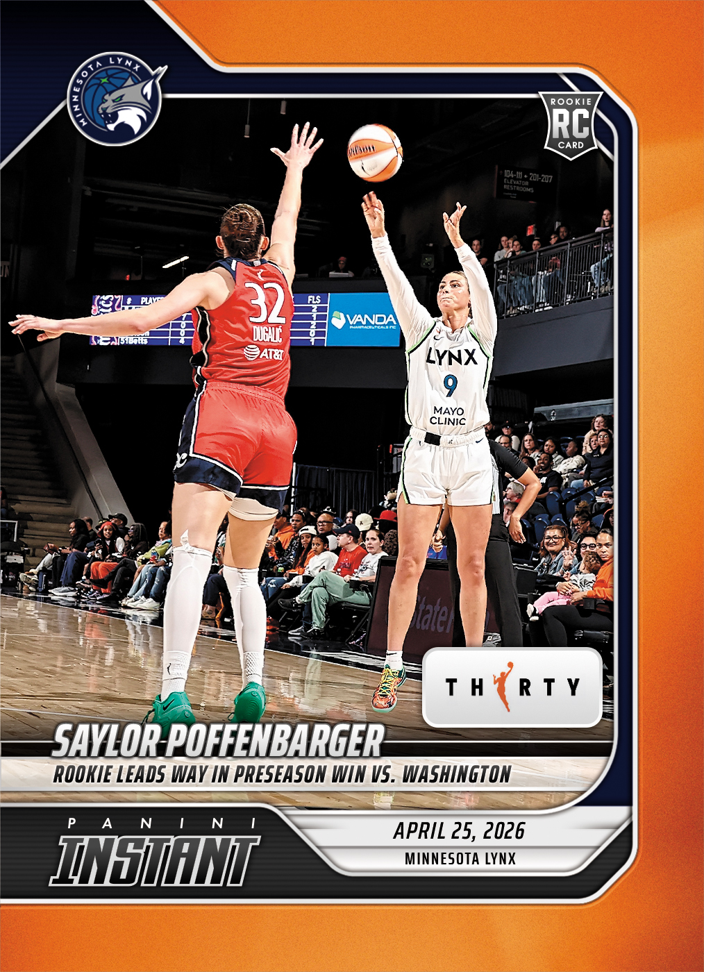 Saylor Poffenbarger - 2026 Panini Instant WNBA #6 - 30th Anniversary /30