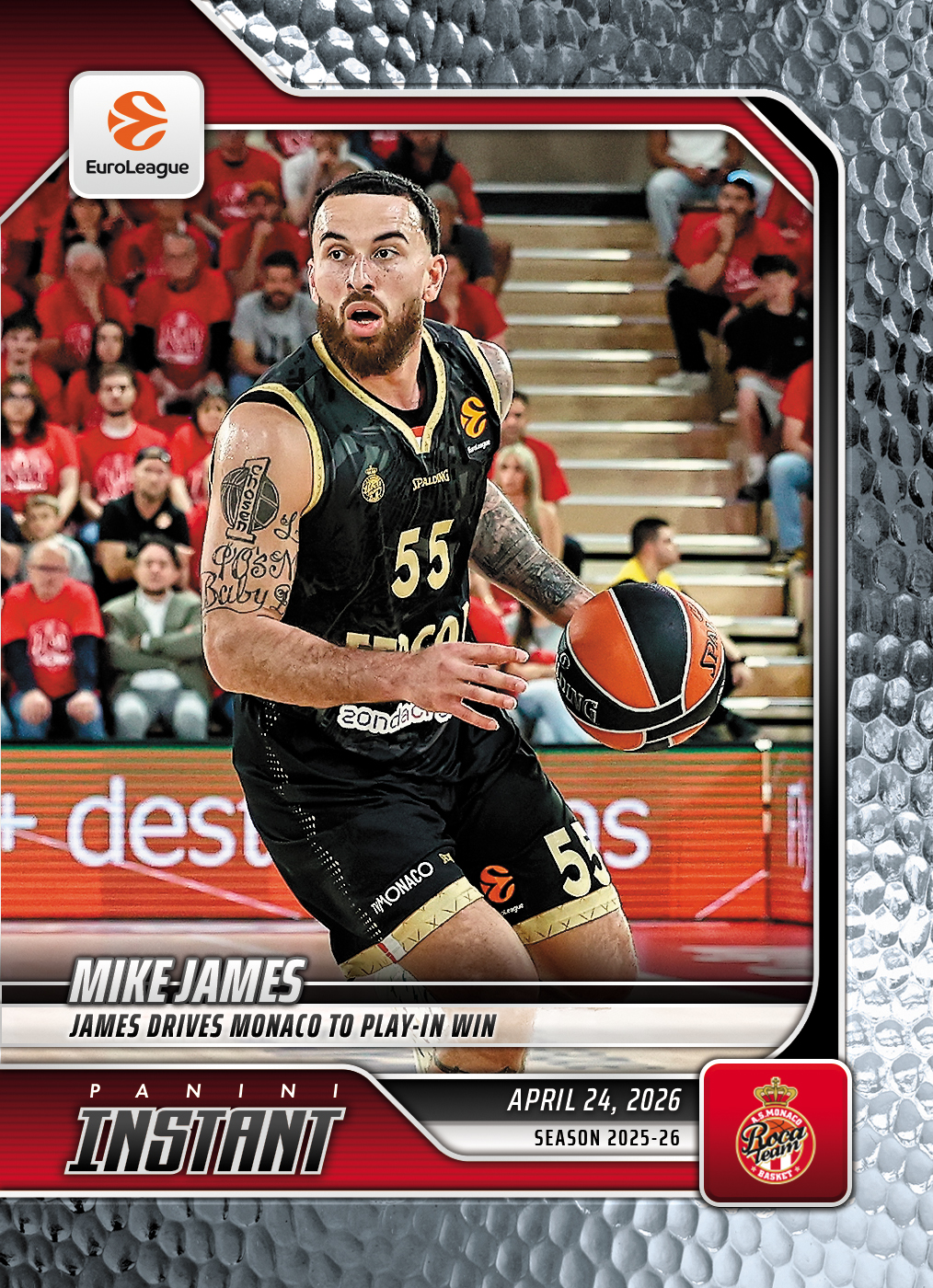 Mike James - 2025-26 Panini Instant EuroLeague #41 - Metallic /5