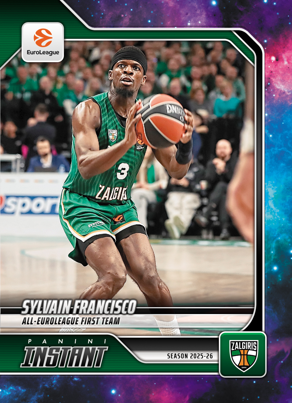Sylvain Francisco - 2025-26 Panini Instant EuroLeague #43 - Galaxy 1/1