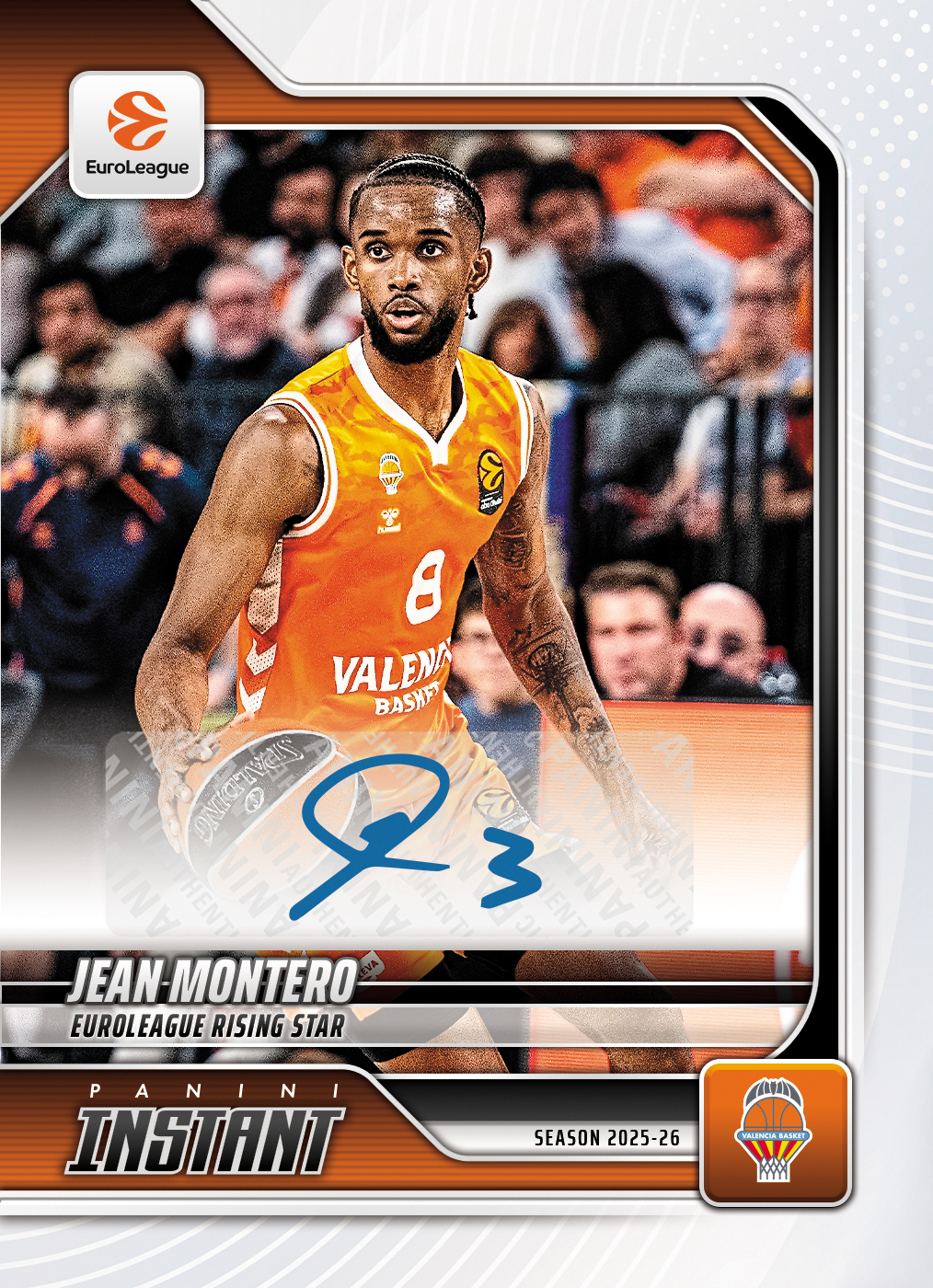 Jean Montero - 2025-26 Panini Instant EuroLeague #53 - Base Auto /99