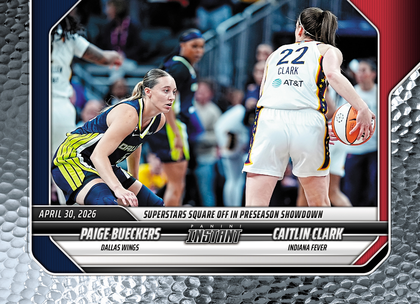 Paige Bueckers/Caitlin Clark - 2026 Panini Instant WNBA #22 - Metallic /5