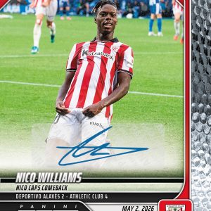 Nico Williams - 2026 Panini Instant La Liga #3 - Metallic /5 Auto