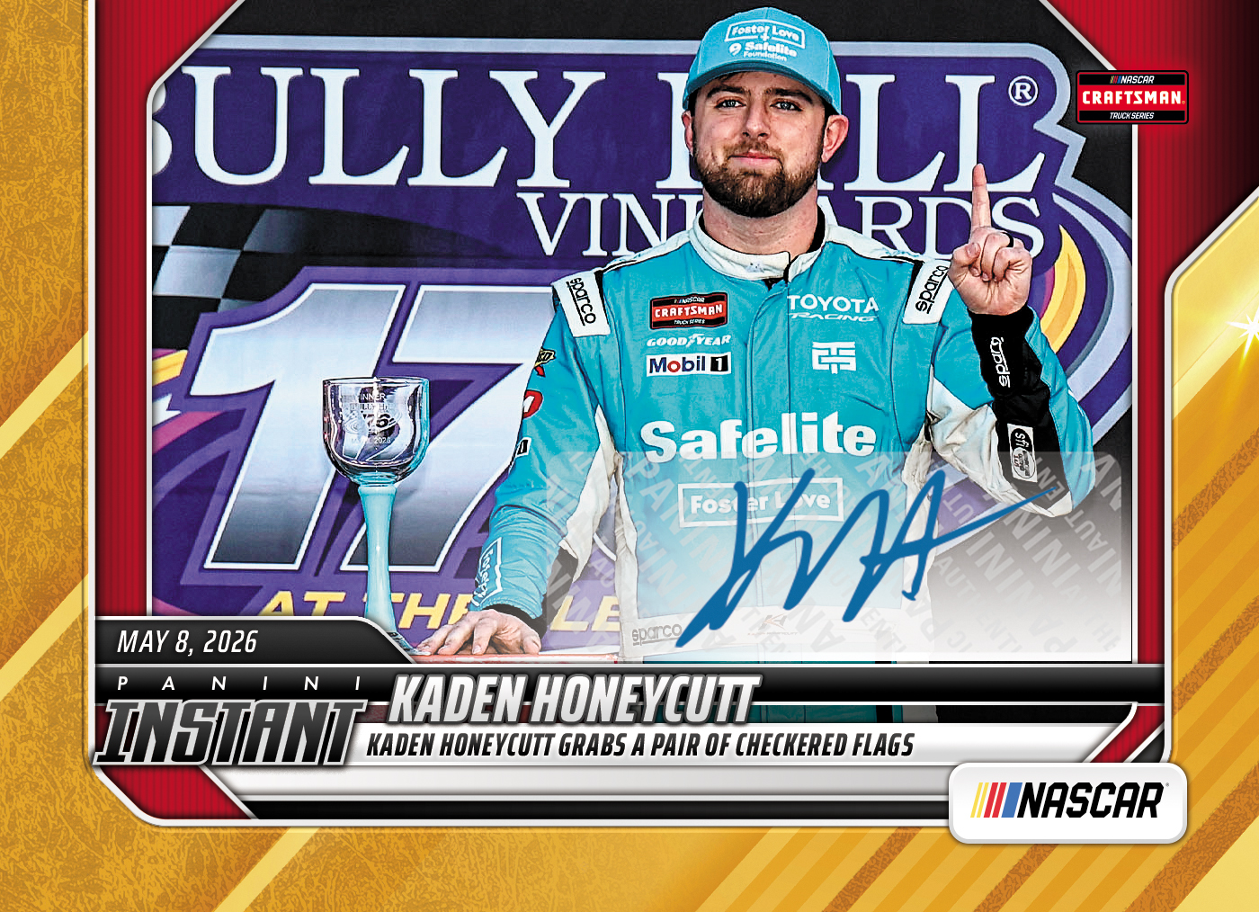 Kaden Honeycutt - 2026 Panini Instant NASCAR #37 - Gold /10 Auto