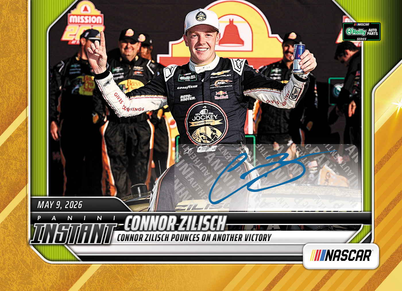 Connor Zilisch - 2026 Panini Instant NASCAR #38 - Gold /10 Auto
