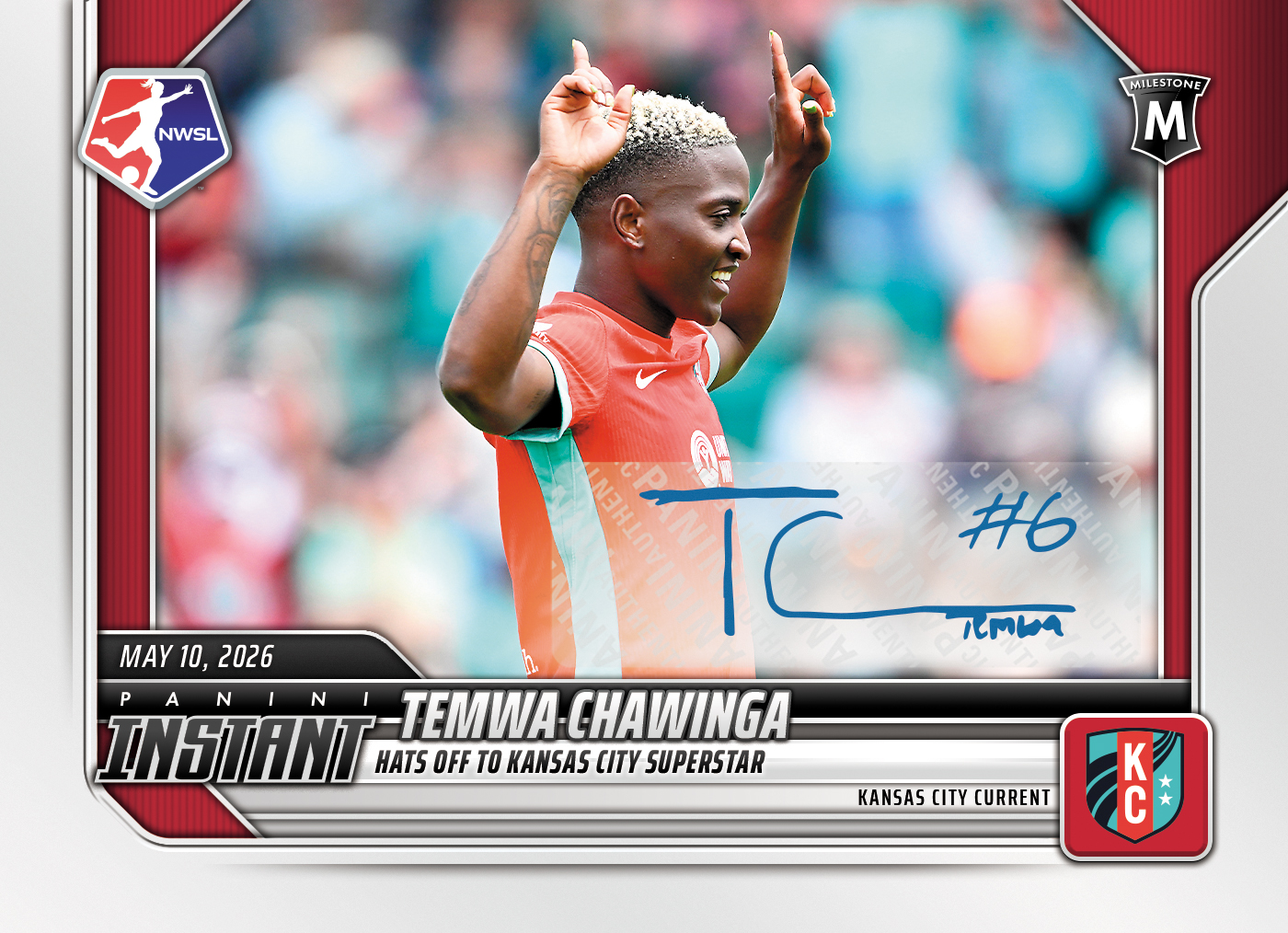 Temwa Chawinga - 2026 Panini Instant NWSL #62 - Base /99 Auto