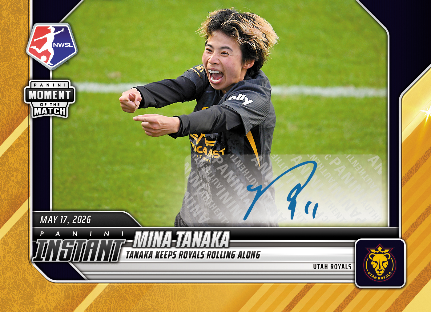Mina Tanaka - 2026 Panini Instant NWSL #70 - Gold /10 Auto