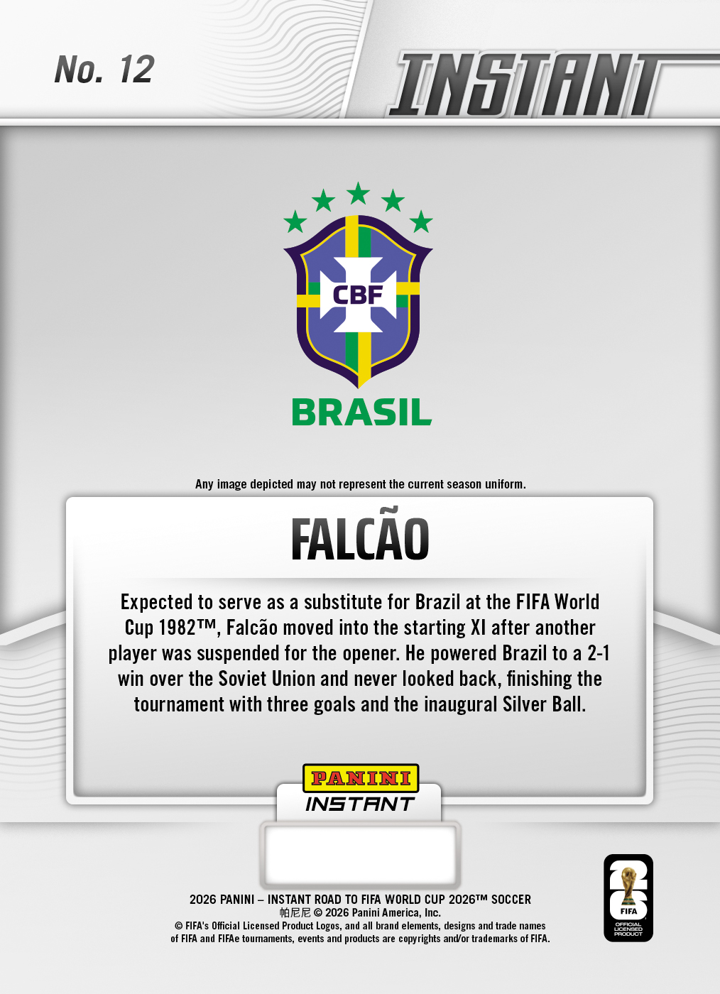 Falcao - 2026 Panini Instant Road to FIFA World Cup 2026™ #12 - Red /5 - Image 2