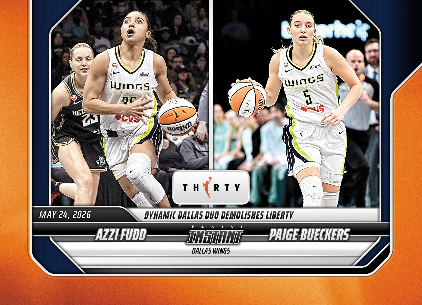 Azzi Fudd/Paige Bueckers - 2026 Panini Instant WNBA #89 - 30th Anniversary /30