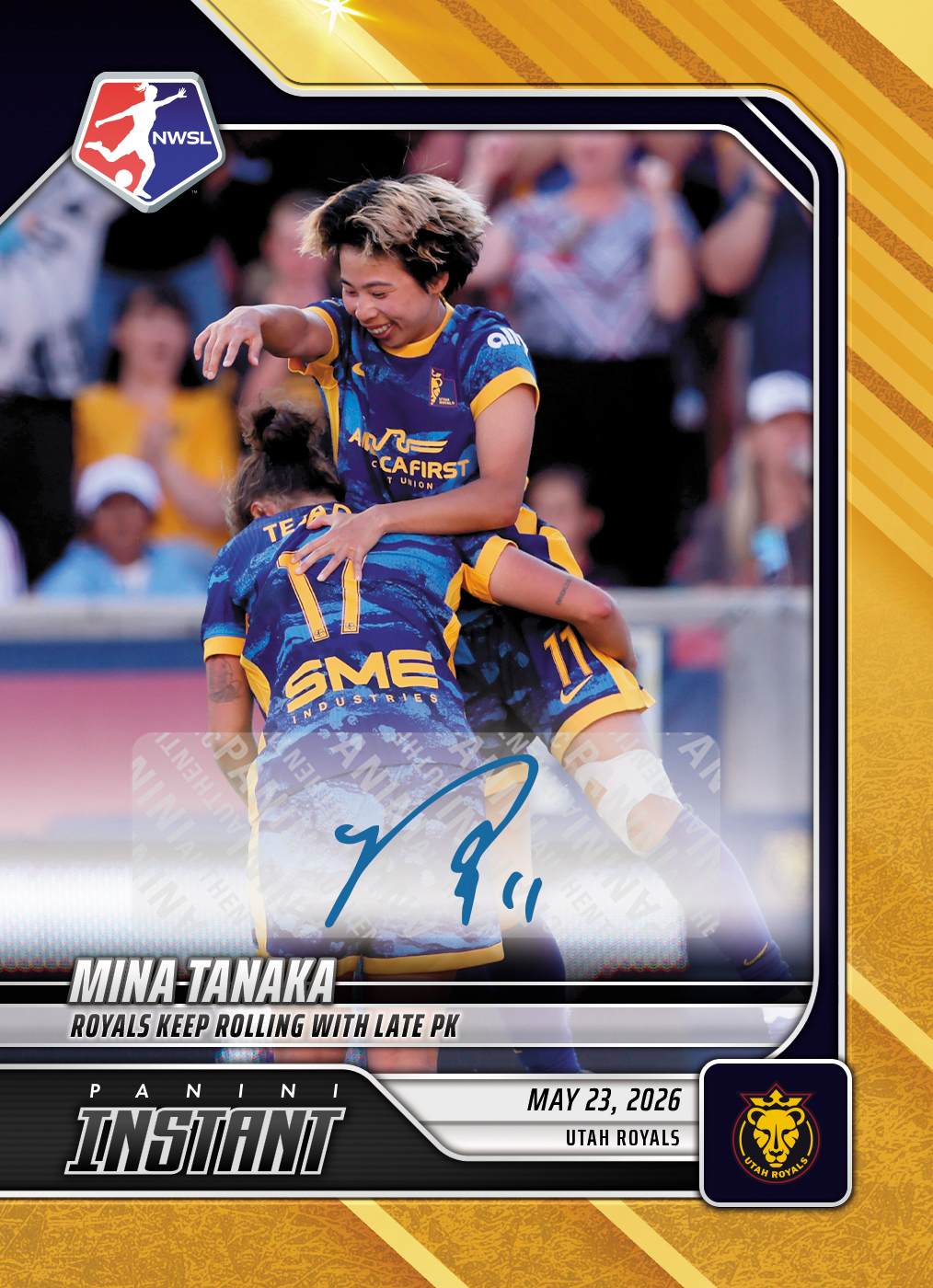Mina Tanaka - 2026 Panini Instant NWSL #75 - Gold /10 Auto