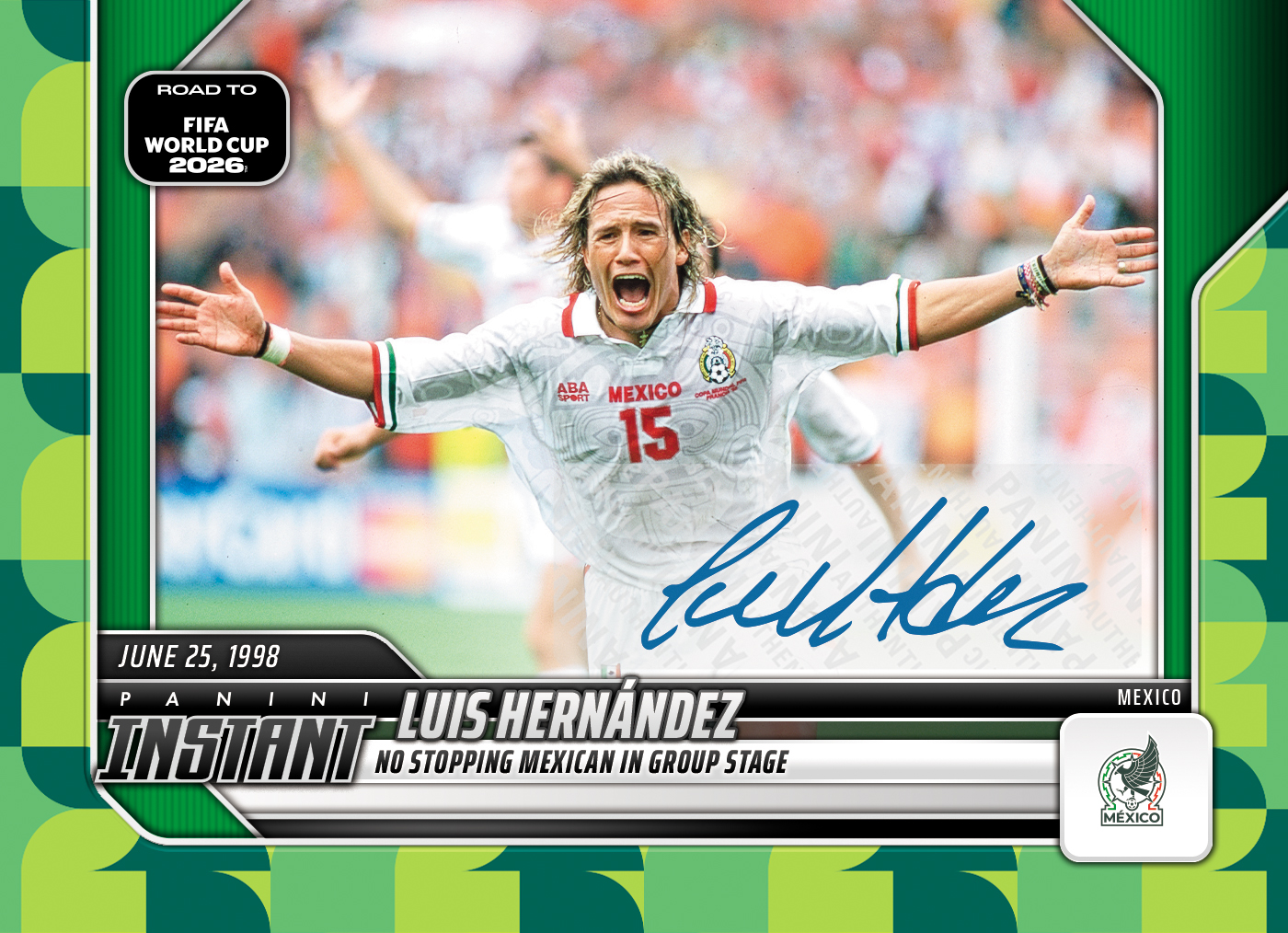 Luis Hernandez - 2026 Panini Instant Road to FIFA World Cup 2026™ #25 - Green /10 Auto
