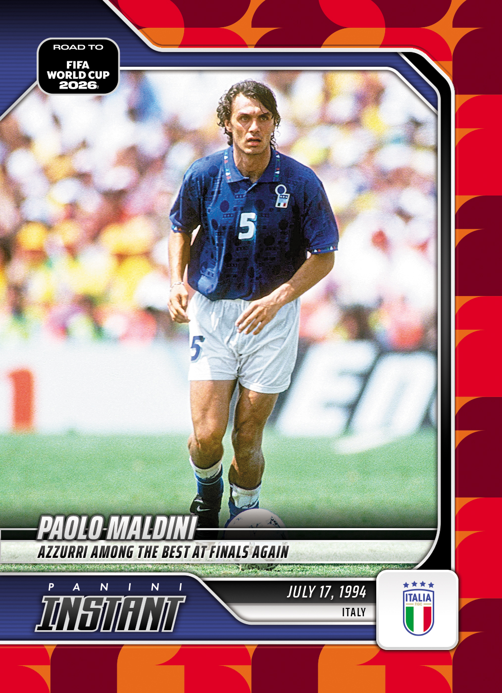 Paolo Maldini - 2026 Panini Instant Road to FIFA World Cup 2026™ #28 - Red /5