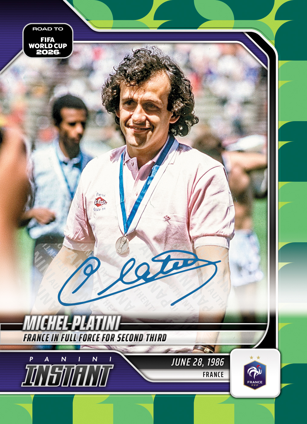 Michel Platini - 2026 Panini Instant Road to FIFA World Cup 2026™ #30 - Green /10 Auto