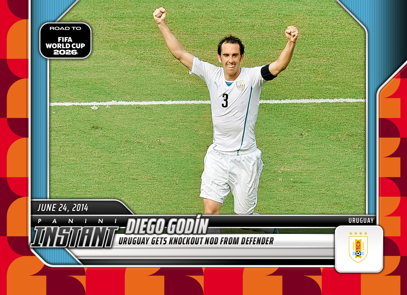 Diego Godin - 2026 Panini Instant Road to FIFA World Cup 2026™ #40 - Red /5