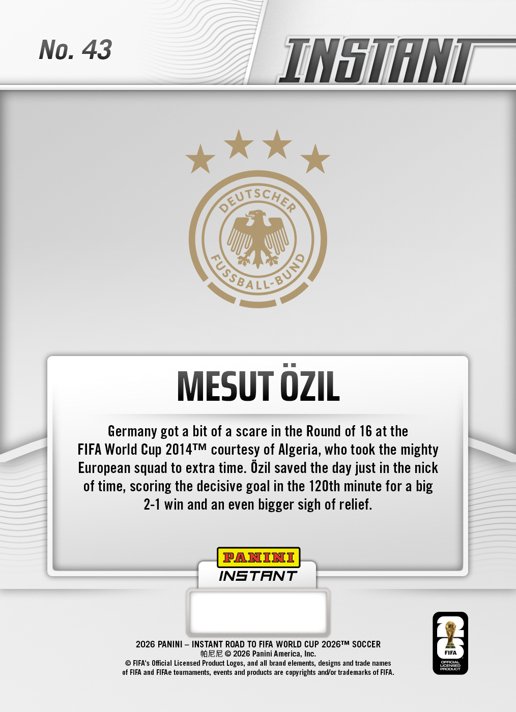 Mesut Ozil - 2026 Panini Instant Road to FIFA World Cup 2026™ #43 - Red /5 - Image 2