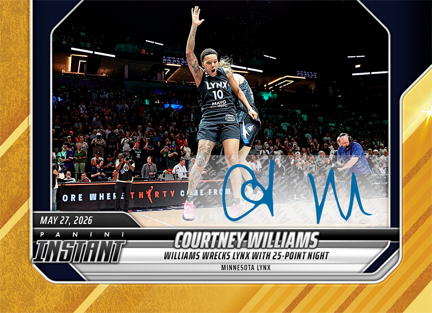 Courtney Williams - 2026 Panini Instant WNBA #96 - Gold /10 Auto