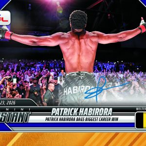 Patrick Habirora - 2026 Panini Instant PFL #16 - Gold /10 Auto