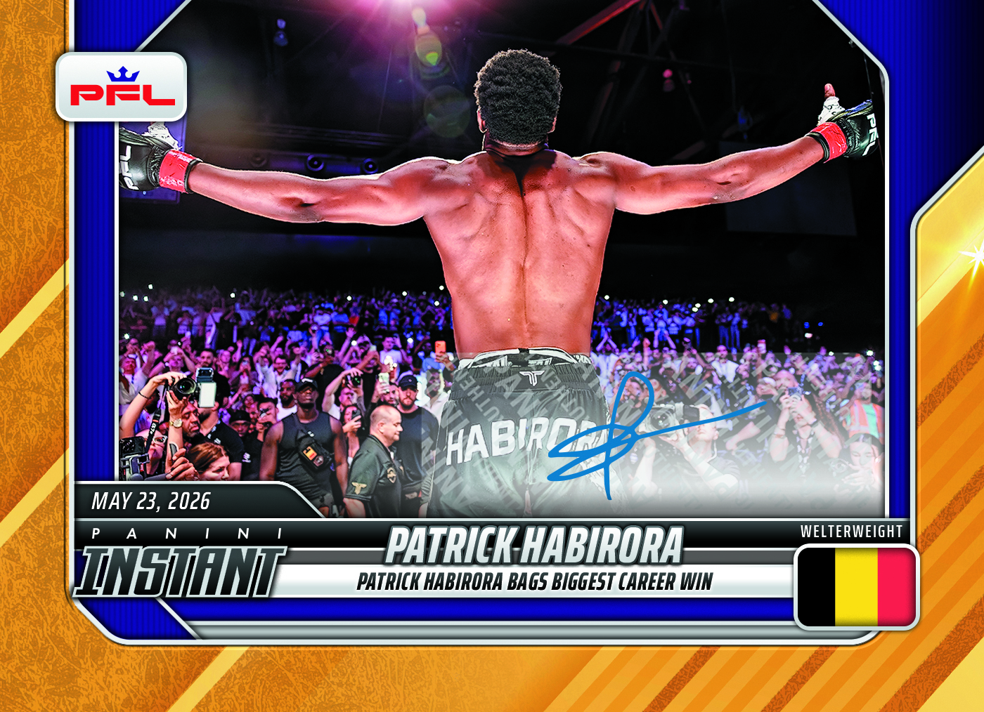 Patrick Habirora - 2026 Panini Instant PFL #16 - Gold /10 Auto