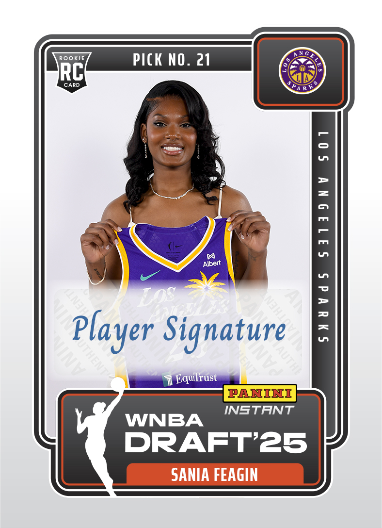 Sania Feagin - 2025 Panini Instant WNBA Draft Night #14 - Base /99 Auto