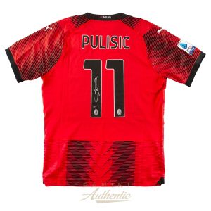 Christian Pulisic Autographed 2023-24 AC Milan Red/Black Authentic Home Jersey ~Open Edition Item~