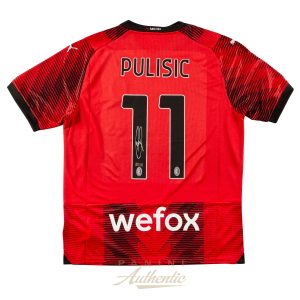 Christian Pulisic Autographed 2023-24 AC Milan Red/Black Replica Home Jersey ~Open Edition Item~