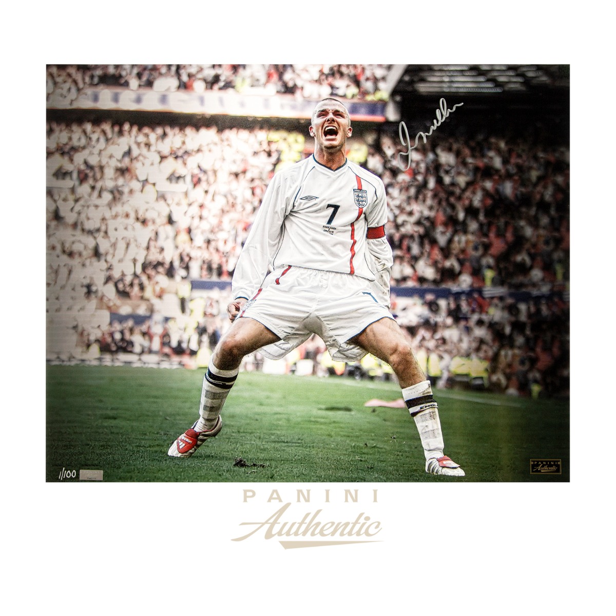 David Beckham Autographed 16X20 "Late Match Heroics" Photograph ~Limited Edition to 100~