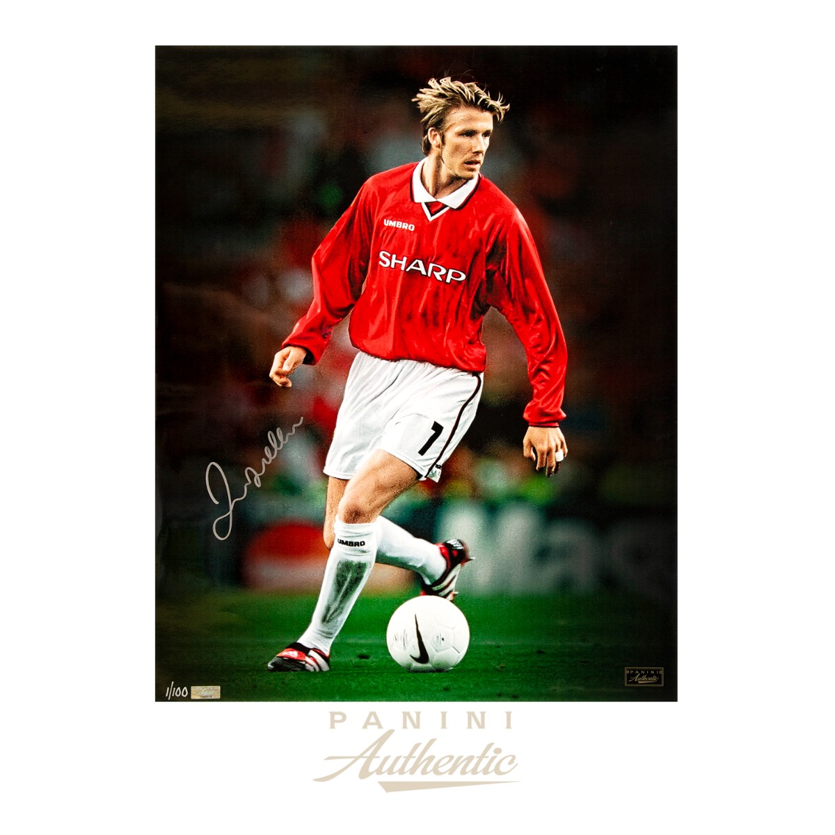 David Beckham Autographed 16X20 "Champions League Final" Photograph ~Limited Edition to 100~