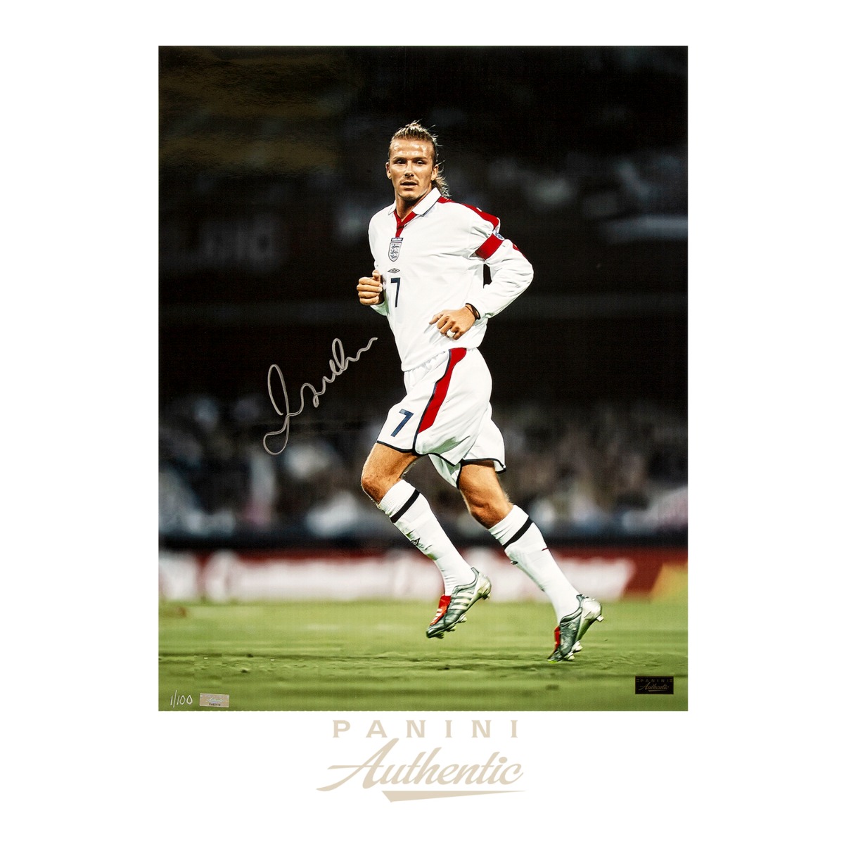 David Beckham Autographed 16X20 "National Team Captain" Photograph ~Limited Edition to 100~