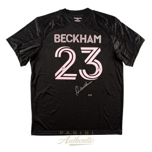 David Beckham Autographed Black Inter Miami CF Adidas Replica Jersey - Signed on Jersey ~Open Edition Item~