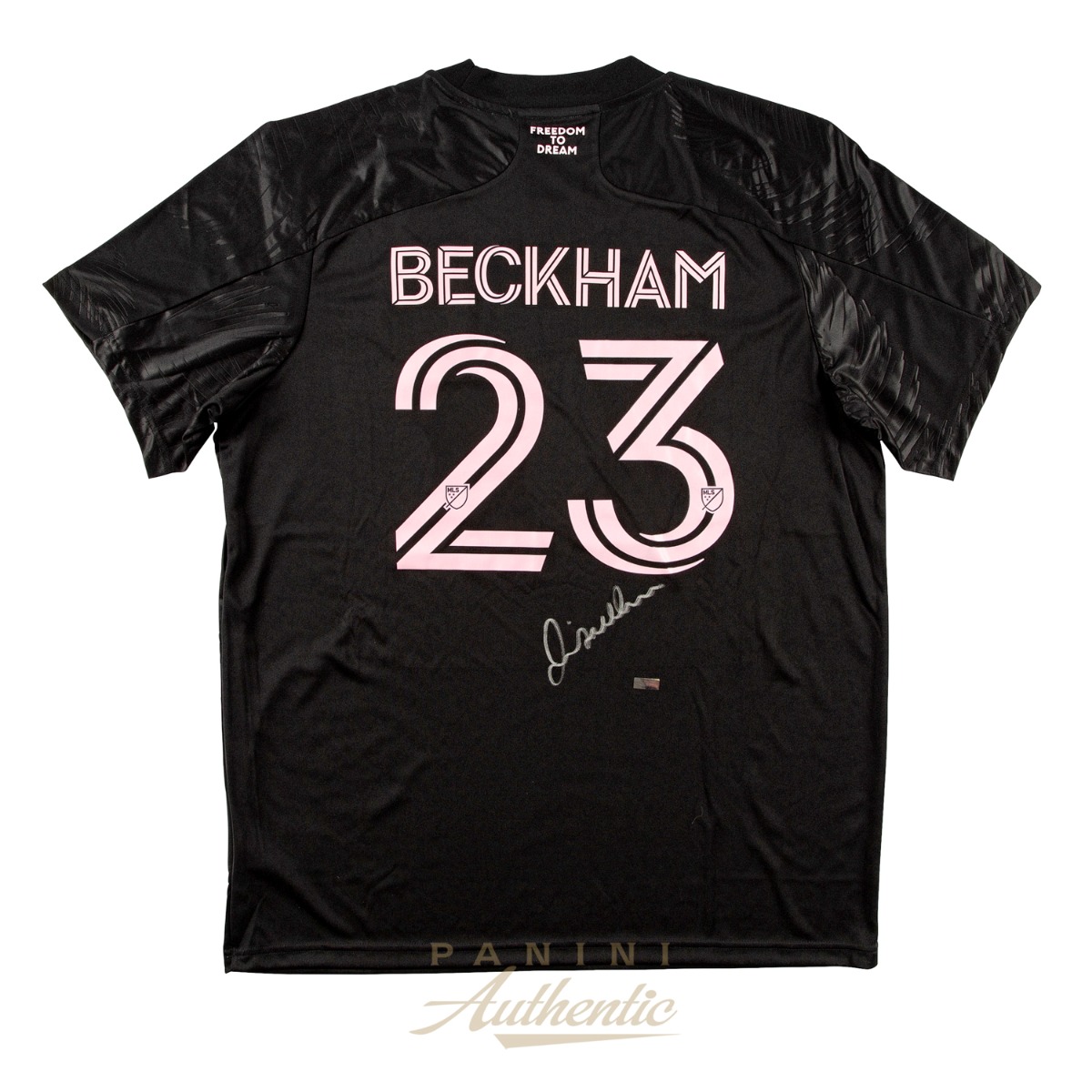 David Beckham Autographed Black Inter Miami CF Adidas Replica Jersey - Signed on Jersey ~Open Edition Item~