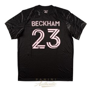 David Beckham Autographed Black Inter Miami CF Adidas Replica Jersey - Signed on Number ~Open Edition Item~