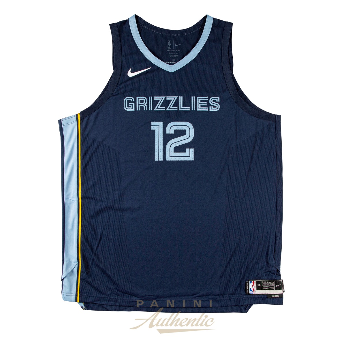 Ja Morant Autographed Memphis Grizzlies Navy Blue Nike Authentic Jersey ~Open Edition Item~ - Image 3