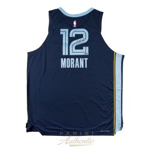 Ja Morant Autographed Memphis Grizzlies Navy Blue Nike Authentic Jersey ~Open Edition Item~