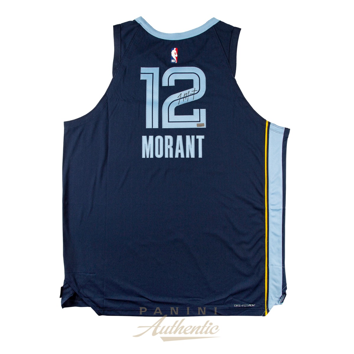 Ja Morant Autographed Memphis Grizzlies Navy Blue Nike Authentic Jersey ~Open Edition Item~