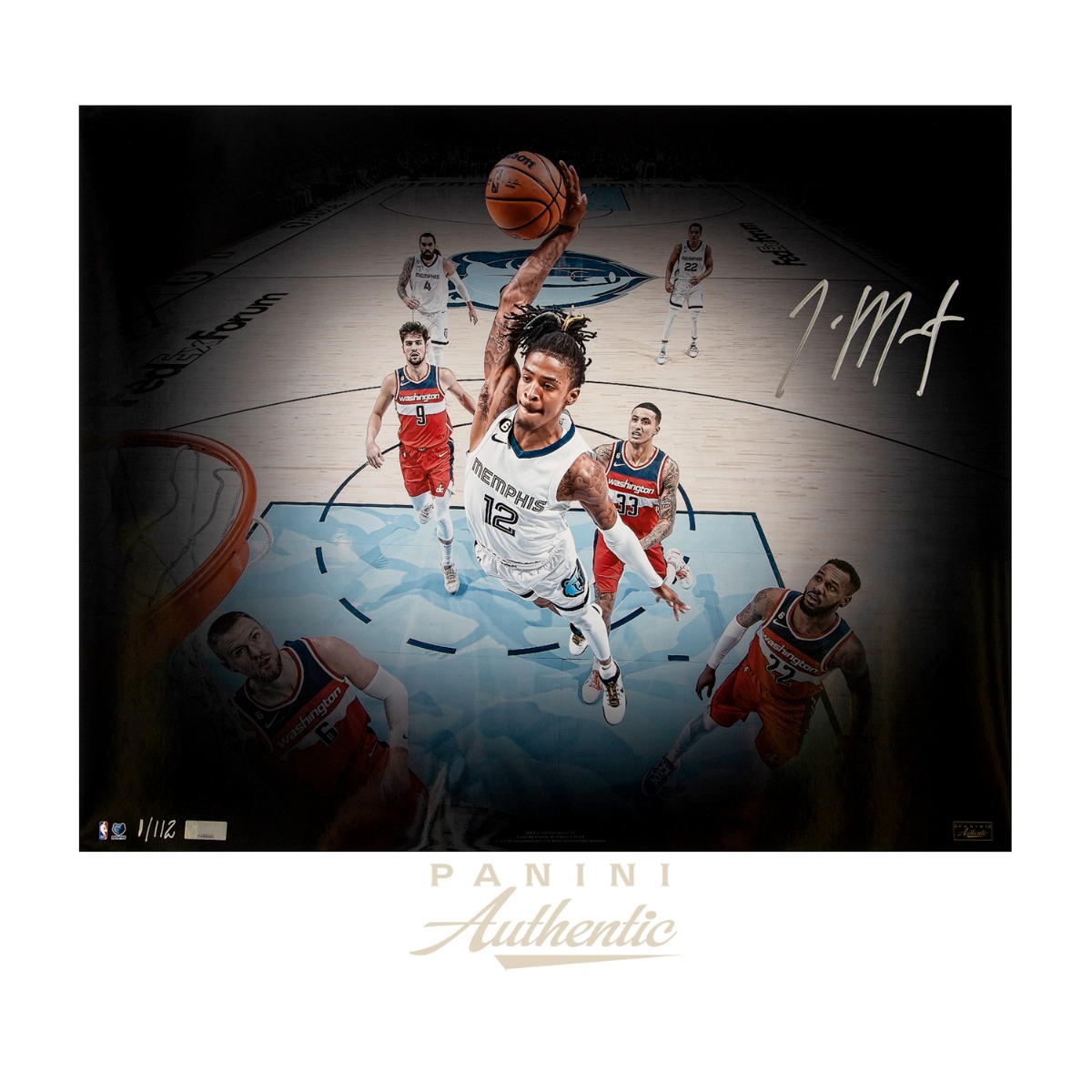 Ja Morant Autographed 16x20 "Rim Rocker" Photograph ~Limited Edition to 112~