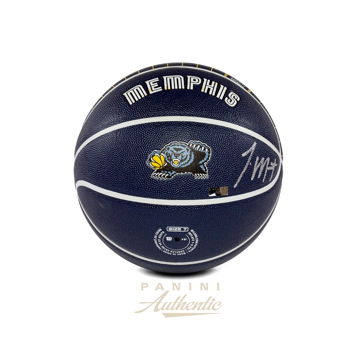 Ja Morant Autographed Wilson NBA 75th Anniversary Memphis Grizzlies City Edition Basketball ~Open Edition Item~