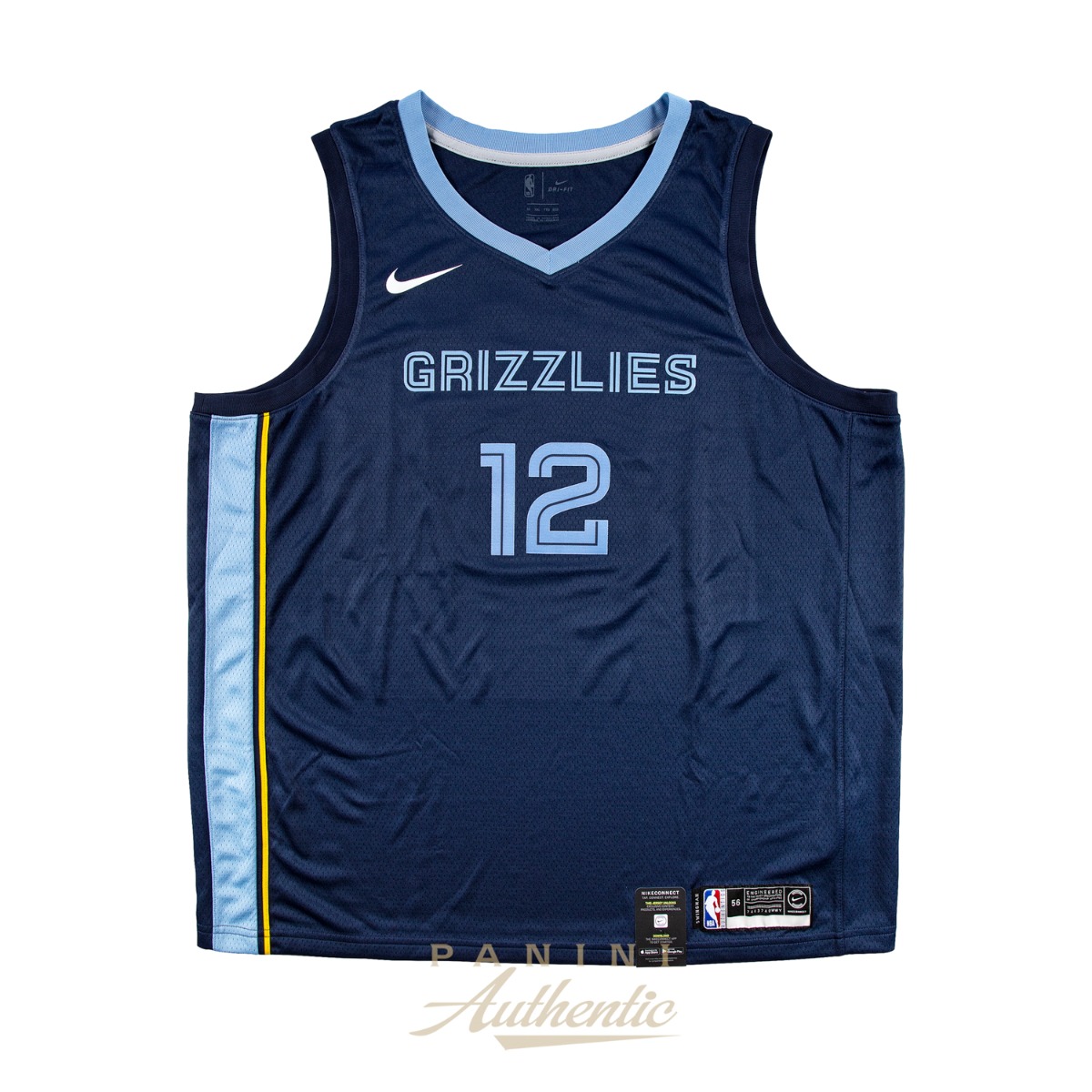 Ja Morant Autographed Memphis Grizzlies Navy Blue Nike Swingman Jersey ~Open Edition Item~ - Image 3