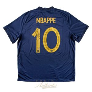 Kylian Mbappe Autographed 2022 France National Team Replica Navy Blue Home Jersey ~Open Edition Item~